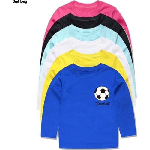 Full Sleeve Cotton Boys T Shirts Animal Cartoon Children Tops Spring Autumn 12 Colors T-shirts for 2 to 14 Years Teenager Tees