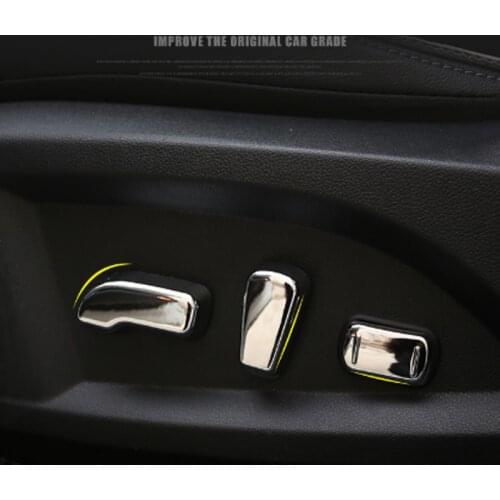 Foal Burning Car Chrome Seat Switch Adjustment Knob Cover Trim Sticker for Renault Koleos 2017 2018 Car Stickers Accessories