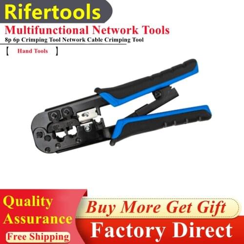 Dual-modular Crimping Tool Wire Stripper RJ45 RJ-12 RJ11 Network Tools Cat5 Cat6 Crimping Pliers MultiFunction Cable Cutting