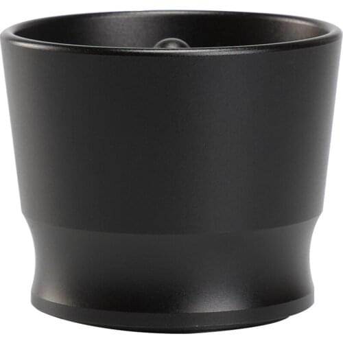 Watchget Coffee Powder Container Dosing Ring Aluminum Alloy Barista Coffee Tools Espresso Coffeeware Black for EK43 / 58mm
