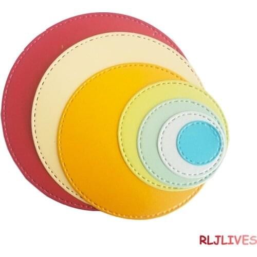 DIY Circle Metal Cutting Dies Stencils Embossing Card Scrapbooking Album Decoration Craft Die Cutting Template Folder Suit