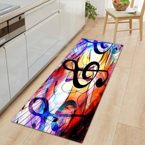 Kitchen Mat Modern Home Long Doormat Living Room Decorate Carpet Bedroom Balcony Printed Rug Hallway Floor Non-slip Bathroom Mat