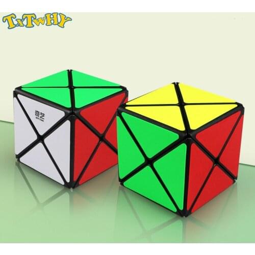 X Shape Magic Cube Black/Stickerless 3x3x3 The First Twist Cube Puzzle Sticker Learning Education Cubo Magico Toys for Children