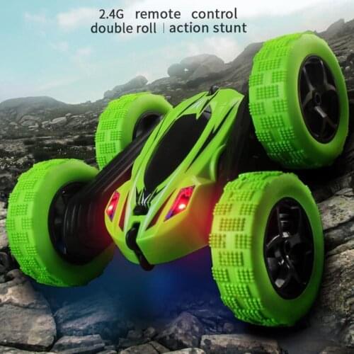 RC Car 2.4G 4CH Stunt Buggy Car Rock Crawler Roll Car 360 Degree Flip Kids Robot RC Cars Toys for Gifts