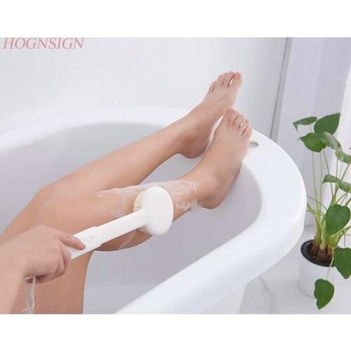 Massage Brush Telescopic Long Handle Back Strong Adult Bathing Tool Bath Towel Soft Hair Shower Body Cleansing Artifact Care