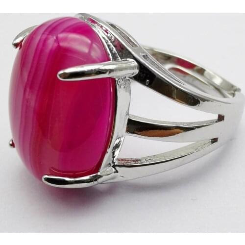 Natural Red Veins Carnelian Stone Oval Bead GEM Finger Ring Size 8-9 Jewelry For Gift X277