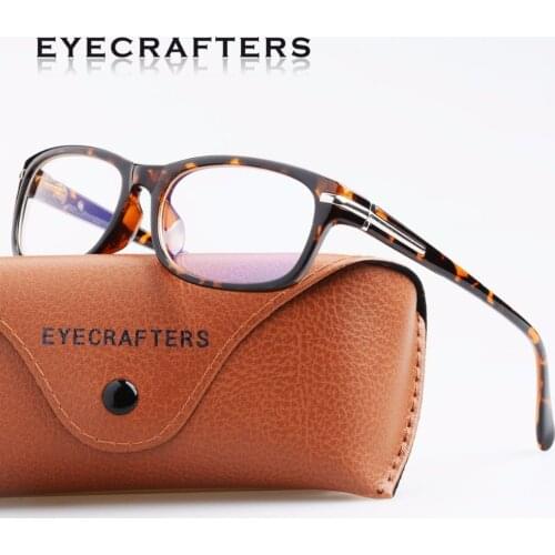 Eyecrafters Radiation Protection Clear Lens Eyeglasses Frame Womens Lightweight Computer Glasses Men Anti Blue Ray UV400 Eyewear