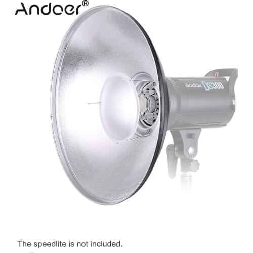 Andoer 41cm Beauty Dish Reflector Photogrophy Light Studio Strobe Lighting Reflector for Bowens Mount Speedlite Flash Light