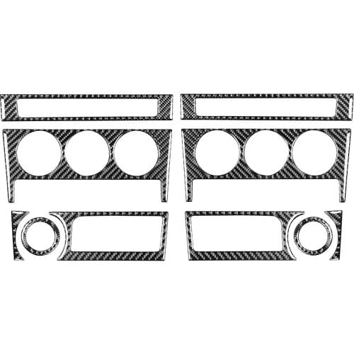 Genuine Carbon Fiber AC CD Control Panel Trim Frame Cover Stickers for Toyota 86 Subaru BRZ 2017-2019 Car Interior Accessories