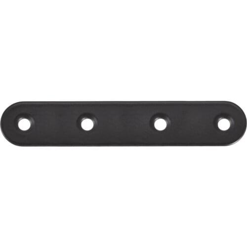 Uxcell Flat Straight Brace Repair Plate, 80 x 17 x 2mm Stainless Steel Fixing Mending Bracket Connector Black 14 Pcs