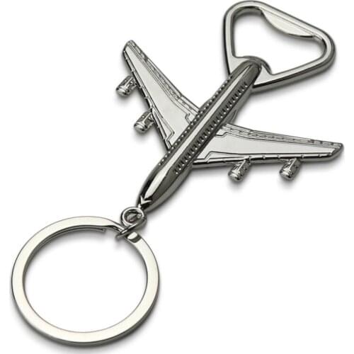 Birthday Wedding Party Gift Airplane Aircraft Keychain Beer Bottle Openers Plane Shape Keyring LX8655