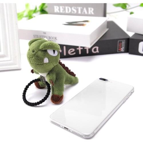 Women Girls Cute Large 3D Plush Cartoon Dinosaur Hair Rope Bamboo Joint Rubber Band hairband Ponytail Holder Photo Props hairpin