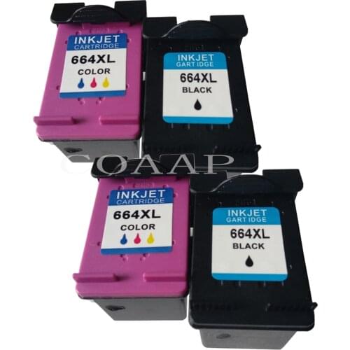Compatible ink cartridge for hp 664 Black + Tricolor for HP Deskjet 2600 5000 5200 1115 1118 2135 2138 3635 4676 3636 3638 4536