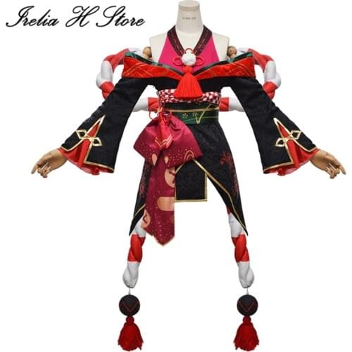 VTuber Hololive Nakiri Ayame spirits Kimono Cosplay Costume Women Full set Halloween Free Shipping 2021