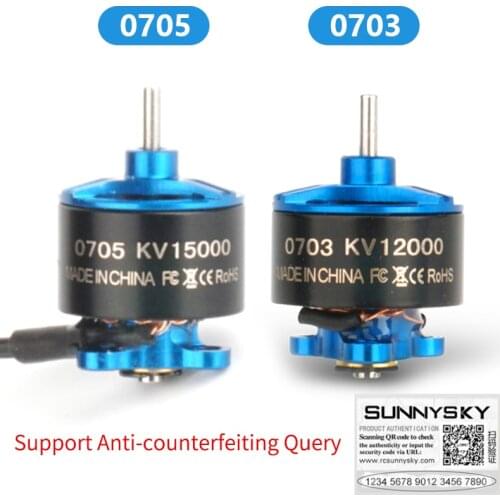 Sunnysky R0703 R0705 12000KV 15000KV 1-2S Brushless Motor For RC Racing Multirotor Quadcopter Spare Part Frame Propeller DIY