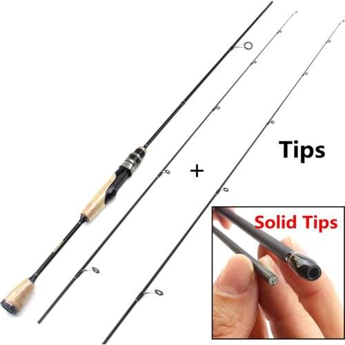 1.68M ul power wooden handle lure rod Ultra light Spinning fishing rod 2-6g Lure Weight 2 tips Slow speed fishing pole