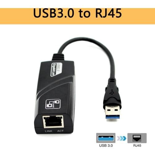 USB 3.0 to RJ45 Gigabit Ethernet LAN 10/100/1000 Mbps Network Adapter For PC Laptop Win