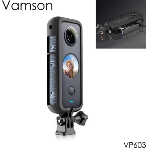 Vamson Protective Frame Case Adapter Mount for Insta 360 Stand Cover for Insta360 One X2 Action Camera Accessories VP603