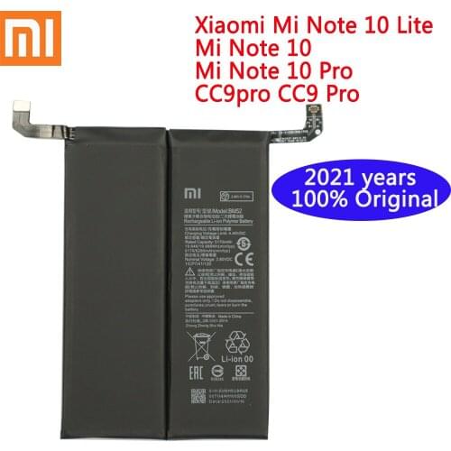 Xiao mi 100% Original New High Quality BM52 5260mAh Battery For Xiaomi Mi Note 10 Lite / Mi Note 10 Pro / CC9pro CC9 Pro Battery