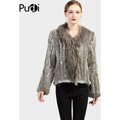 CT7008 Genuine Knitted Women Rabbit Raccoon Fur Coat Jacket Trench Outwear Parka Russia Winter Warm Coats