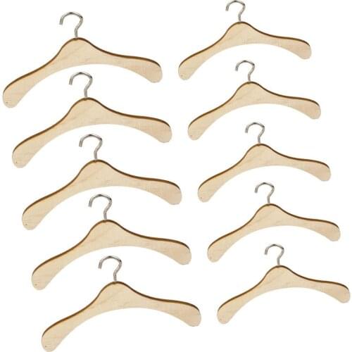 1/6 And 1/4 BJD Dolls Outfits Accessories Wooden Dolls Clothes Hangers