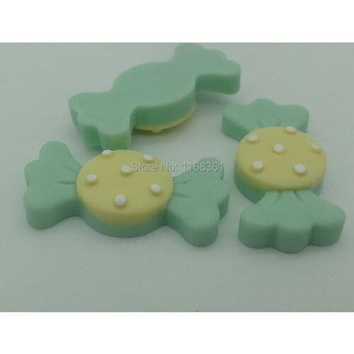 1pcs/lot resin flat back light green dot sweets 32mm simulation of food Cabochon Scrapbook DIY phone decoration B305-7