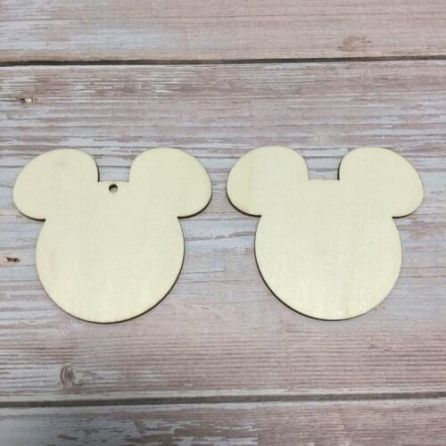 30 mouse head plain unfinished wood DIY craft