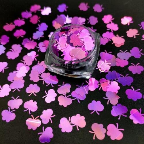 8mm Laser Shiny Pink Butterfly Sequin Glitter Nail Slice Manicure Design Decoration Accessories Festival Face Resin Phone Case