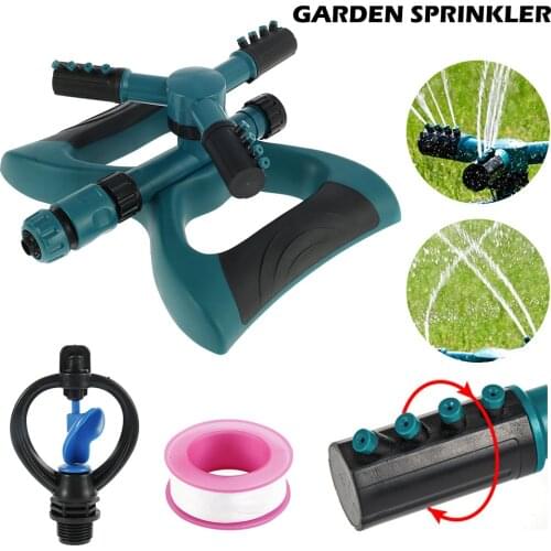 360 Degree Auto Rotatable Water Sprinkler with Support Adjustable Garden Lawn Irrigation Tools Garden Rocker Nnozzle