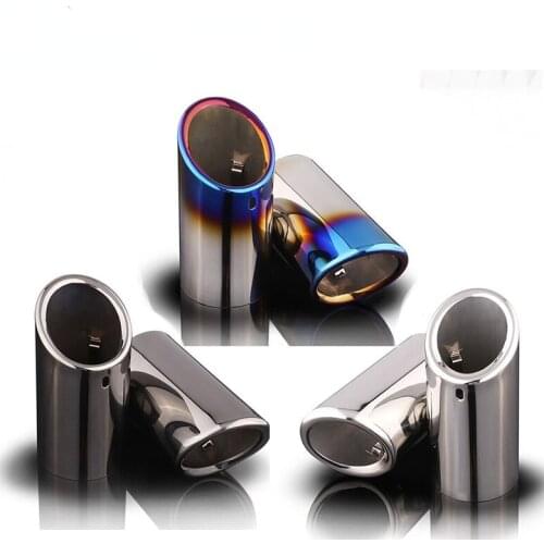 2PCS Car-styling For Audi A4 B8 A3 A5 Accessories Audi A6 C6 Q5 Q7 Q3 A1 Car Exhaust Tip Muffler Pipe Stainless Steel Covers