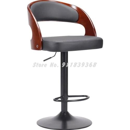 Bar Chair, American High Stool, Lifting And Rotating Bar Chair, Iron Bar Stool At Front Desk Of Light Luxury Coffee Shop