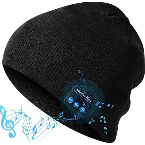 Bluetooth Beanie,Bluetooth Hat,V5.0 Bluetooth Beanie Hats,Hand Free Wireless Headphone Beanie with Bluetooth Speakers Soft Knit