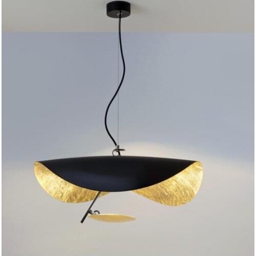 Black gold Pendant Light Modern luxury living room light simple creative bedroom Lamp height adjustable Light Fixtures