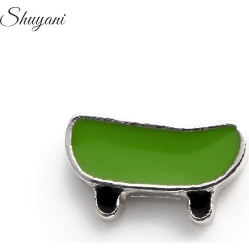 F229 Newest Fashion 20pcs/lot Cyan Shopping Cart Charm Fit Memory Floating Charm Lockets MF41#(Free Shipping)