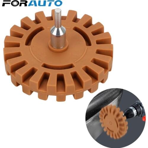 FORAUTO Polishing Wheel Decal Remover 1/4" Shank Rubber Eraser Whee For Car Glue Stickers And Decals Auto Repair Paint Tool 20mm