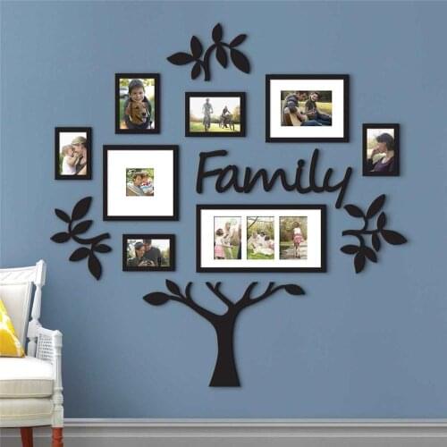 Photo Frame Tree Wall Stickers Acrylic Removable Wall Decals Posters Wall Stickers Flower Art Picture Home Decor Vinyl ph267