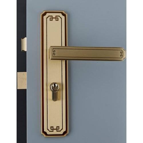 Chinese Brass Door Locks Interior High-end Door Handle Locks Bedroom Silent Security Gate Lock Furniture Hardware Supplies