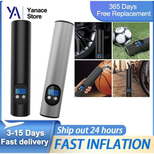 LED Rechargeable Air Pump Compressor Inflator mini Portable Digital Car Accessories Tyre Pump for Car Bicycle Tires