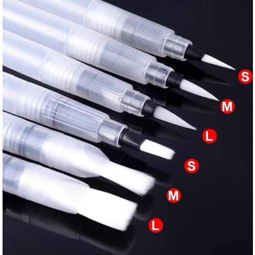 3/6pcs Portable art Markers Paint Brush Water Color Brush Soft Watercolor Brush Pen Painting Drawing Art Supplies