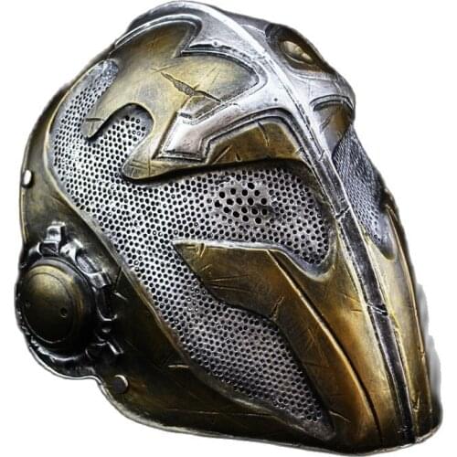 Halloween Theme Templar Mask Resin Protective Mask Personality Party Cosplay Costume Mask Performance Prom Props Supplies Masque