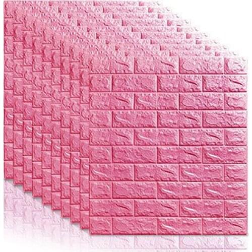 NEW HOT SALE 70x77cm Wall Panel Wallpaper SOFT 3D Soft PE Sticker DIY Brick Stone For Home Decor