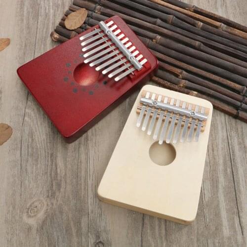 10 Keys Kalimba Solid Color Simple Modern Children Pine Material Finger Piano Keyboard Musical Instrument for Beginners 2021 New