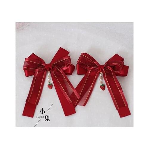 Origional Lolita Moon and the Stars Strawberry Hairband Hair Clip Soft Sister Japanese Style Hairband Lolita