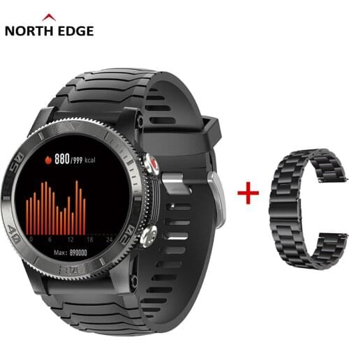 Original North EDGE GPS Smart Watch Men Compass Heart Rate Pedometer BT Call Weather Altimeter Outdoor Sports Smartwatch X-Trek3