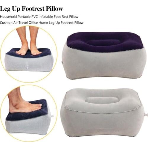 Household Portable Relaxing Feet Tool Inflatable Foot Rest Pillow Cushion PVC Air Travel Office Home Leg Up Footrest Ottoman