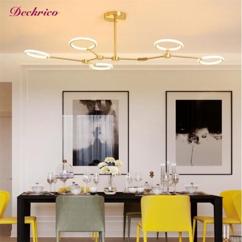 Modern Decorated Style Pendant Light Circle Chandelier Artistic Hanging Fixture For Living Room Corridor Illumine Ceiling Lamp