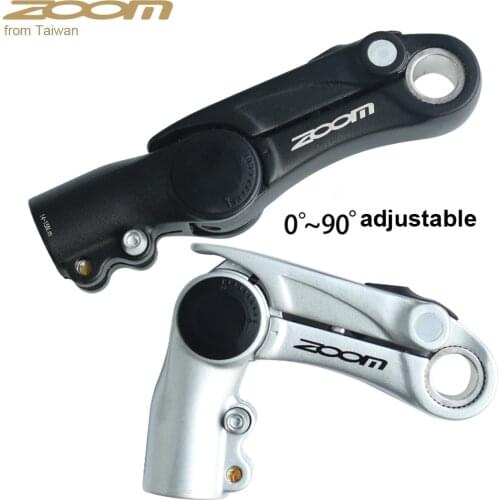 ZOOM Adjustable 90 degree Riser Bike quill stem 25.4mm fiting Stem MTB Bicycle Handlebar stem 28.6mm Rise Up fork tube Extension