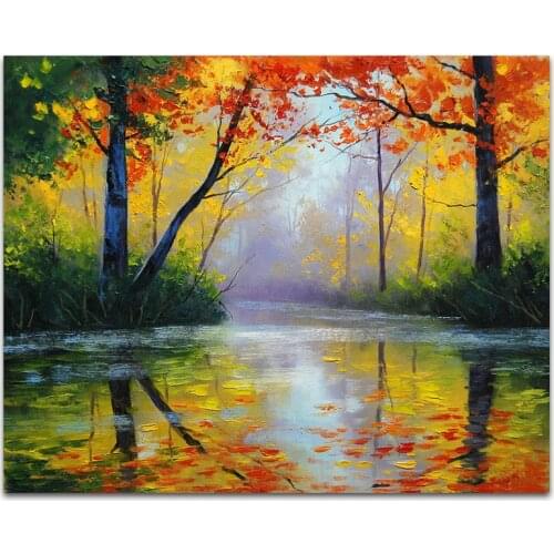 Hand-painted oil painting high quality landscape art painting pictures home decor paainting DM-15100501