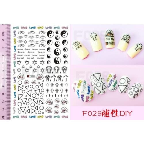 UPRETTEGO SUPER THIN SELF ADHENSIVE 3D NAIL ART NAIL SLIDER STICKER WATER DROP JEWLRY DIAMOND BEAR MELODY F029-038