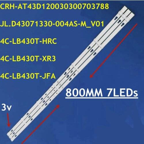 15pcs/lot LED backlight strip for L43M5-5ASP LT-43T510F LVF430LGDX 4C-LB430T-HRC XR3 JFA JL.D43071330-004AS-M_V01